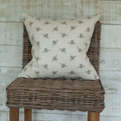 Grey Bumblebee Cushion