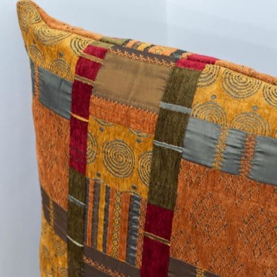 Extra Large Moroccan Patchwork Cushion in Terracotta