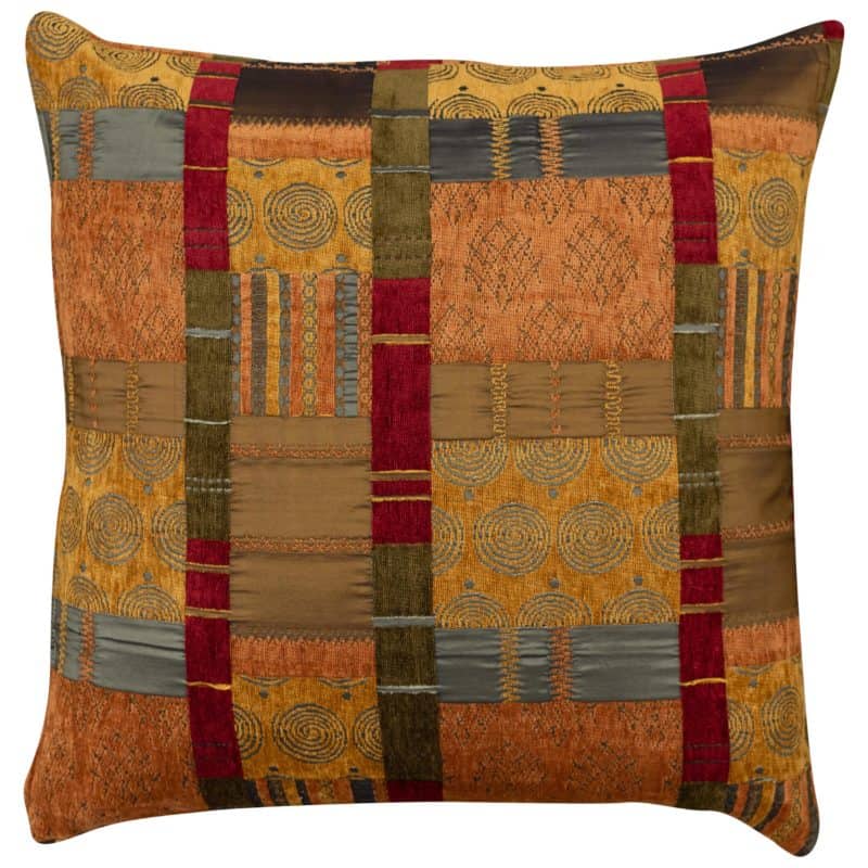 Extra Large Moroccan Patchwork Cushion in Terracotta