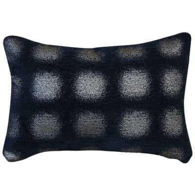Zaffiro Metallic Chenille Boudoir Cushion in Pewter