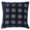 Zaffiro Metallic Chenille Cushion in Indigo Copper