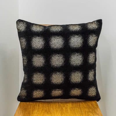 Zaffiro Metallic Chenille Cushion in Pewter
