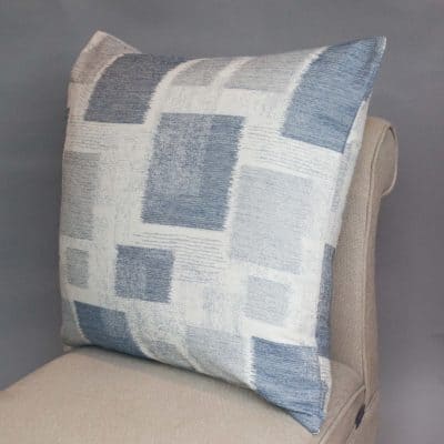 Extra-Large Patchwork Blocks Cushion in Blue