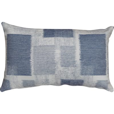 Patchwork Blocks XL Rectangular Cushion in Blue