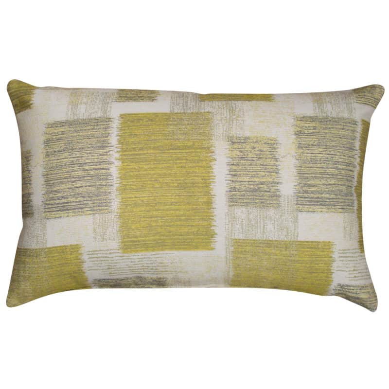 Patchwork Blocks XL Rectangular Cushion in Ochre