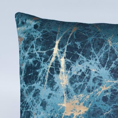 Metallic Marble XL Rectangular in Teal and Gold