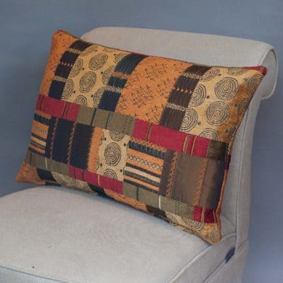 Moroccan Patchwork XL Rectangular Cushion in Terracotta
