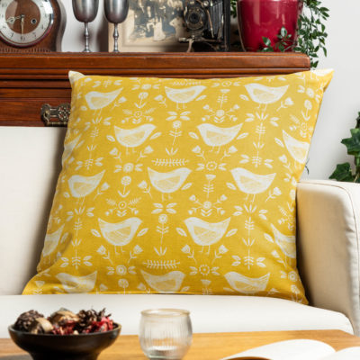 Scandi Geometric Birds Extra-Large Cushion
