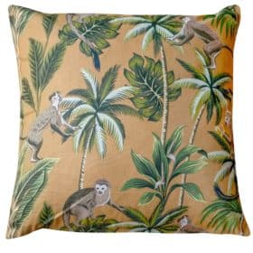 Saimiri Monkey Extra-Large Cushion in Ochre