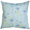 Geometric Scandi Floral Extra-Large Cushion in Duck Egg Blue