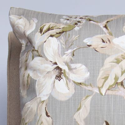 Siena Floral Cushion in Dove Grey