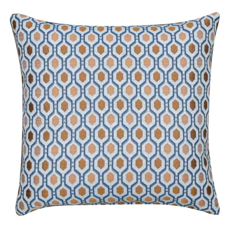 Cosmo Diamond Cushion in Spice and Navy