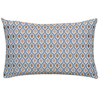 Cosmo Diamond XL Rectangular Cushion in Spice and Navy