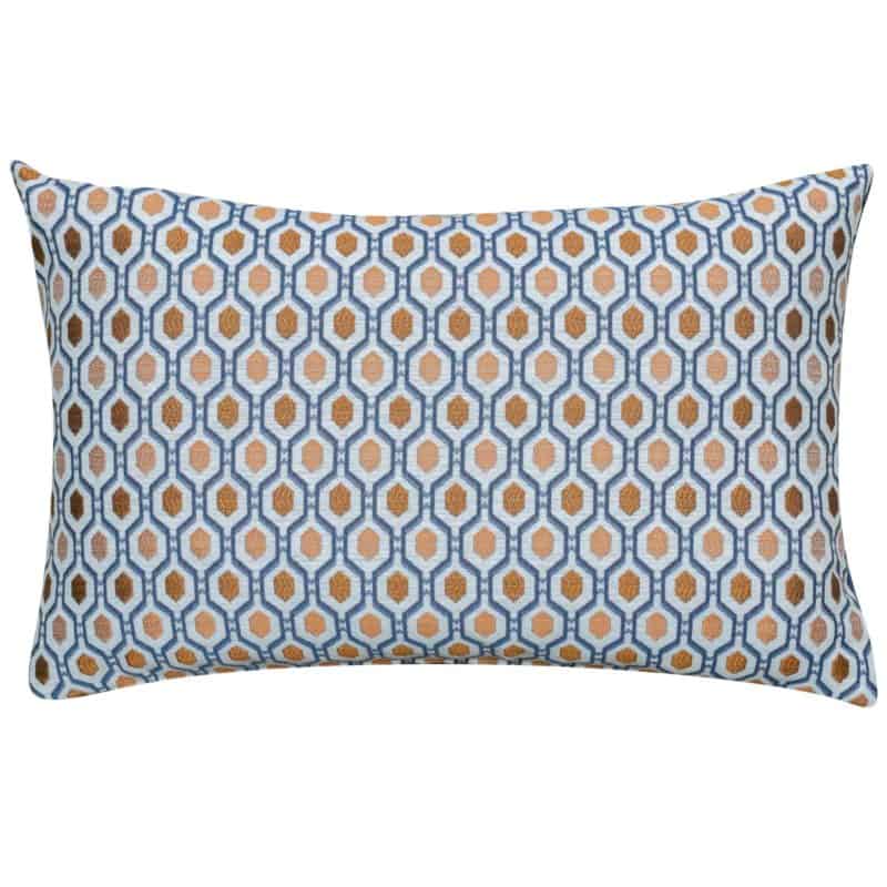Cosmo Diamond XL Rectangular Cushion in Spice and Navy