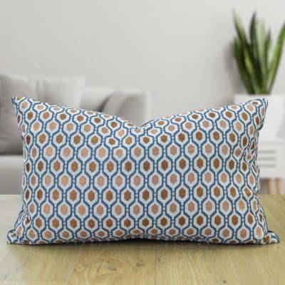 Cosmo Diamond XL Rectangular Cushion in Spice and Navy