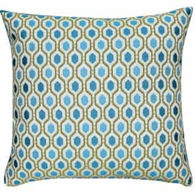 Cosmo Diamond Cushion in Teal Blue