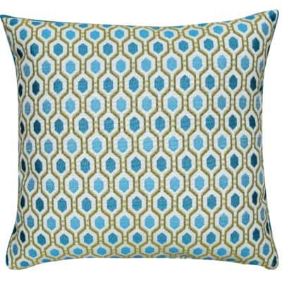 Cosmo Diamond Cushion in Teal Blue