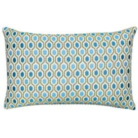 Cosmo Diamond XL Rectangular Cushion in Teal Blue