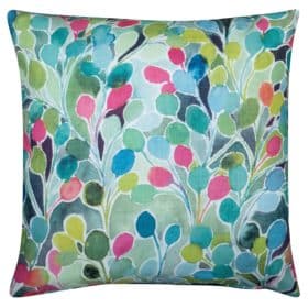 Folio Natural Leaf Print Cushion in Multicolour