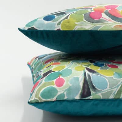 Folio Natural Leaf Print XL Rectangular Cushion in Multicolour