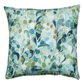 Folio Natural Leaf Print Extra-Large Cushion in Jade Green