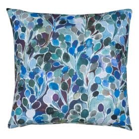 Folio Natural Leaf Print Extra-Large Cushion in Navy Blue