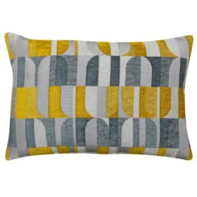 Moderne Art Deco Geo Boudoir Cushion in Ochre