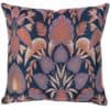 Baroque Cushion in Navy Blue and Burnt Orange