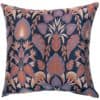 Baroque Extra-Large Cushion in Navy Blue and Burnt Orange