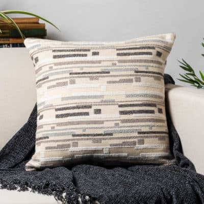 Fractal Geometric Boucle Cushion