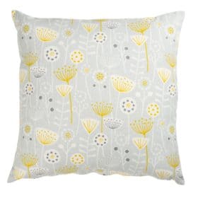 Geometric Scandi Floral Extra-Large Cushion in Grey