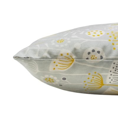 Geometric Scandi Floral Extra-Large Cushion in Grey