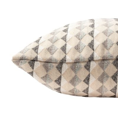 Argyle Boucle Extra-Large Cushion in Natural