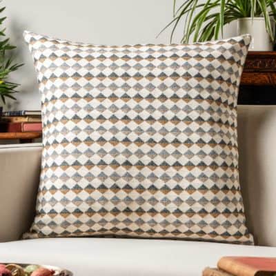 Argyle Boucle Extra-Large Cushion in Ochre Yellow