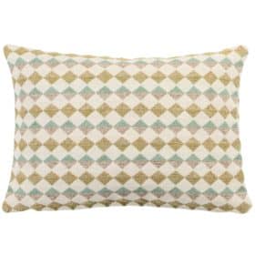 Argyle Boucle Boudoir Cushion in Sage Green