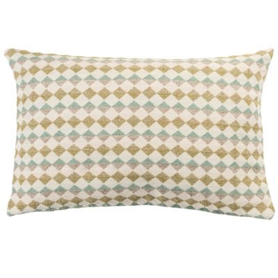 Argyle Boucle XL Rectangular Cushion in Sage Green