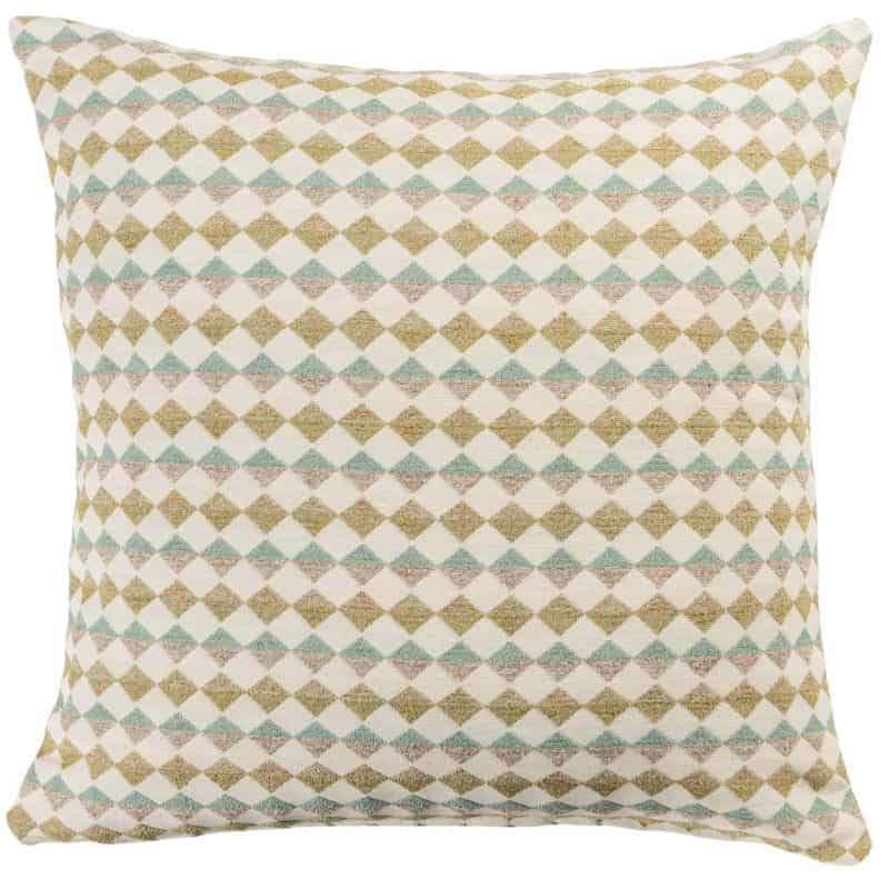 Argyle Boucle Extra-Large Cushion in Sage Green