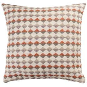 Argyle Boucle Cushion in Burnt Orange