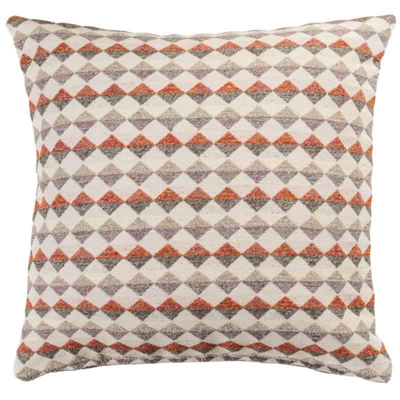 Argyle Boucle Cushion in Burnt Orange