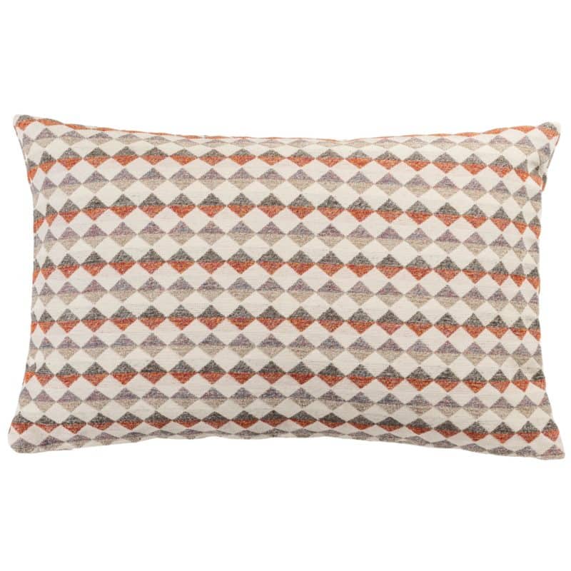 Argyle Boucle XL Rectangular Cushion in Burnt Orange