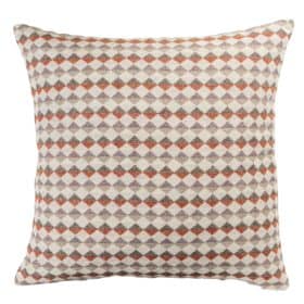 Argyle Boucle Extra-Large Cushion in Burnt Orange