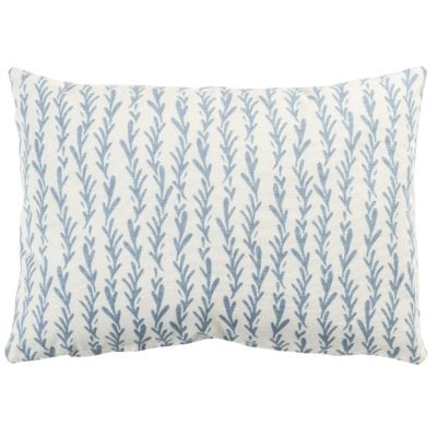 Tide Pool Boudoir Cushion in Blue on White