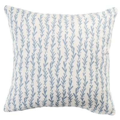 Tide Pool Cushion in Blue on White