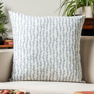Tide Pool Extra-Large Cushion in Blue on White