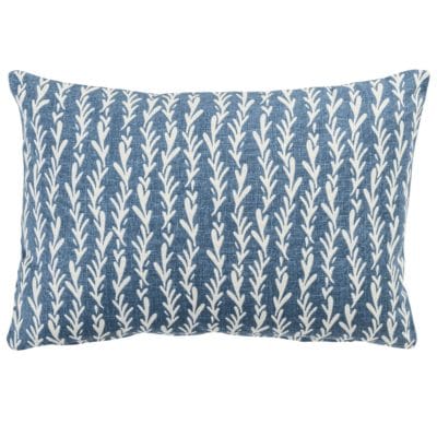 Tide Pool Boudoir Cushion in White on Blue