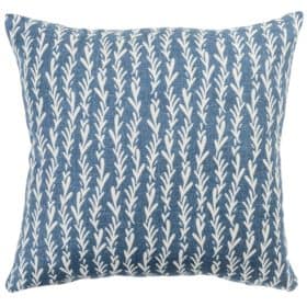 Tide Pool Cushion in White on Blue