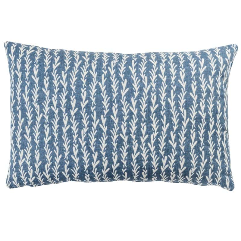 Tide Pool XL Rectangular Cushion in White on Blue