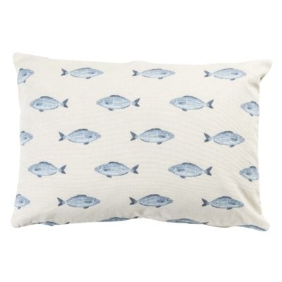 Shoal Fish Print Boudoir Cushion