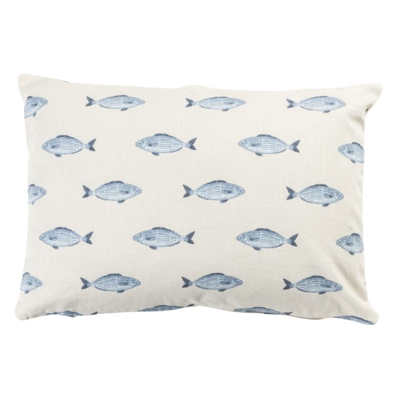 Shoal Fish Print Boudoir Cushion