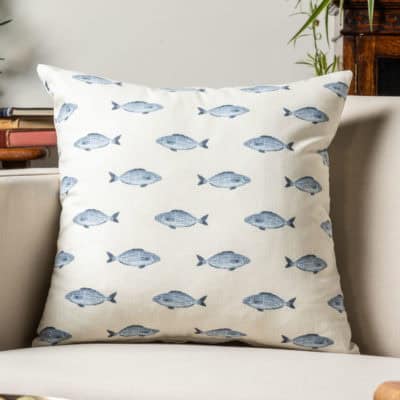 Shoal Fish Print Cushion